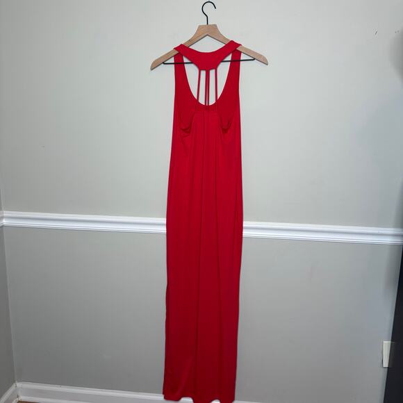 Zenana Outfitters Simple Red Maxi Dress - Picture 2 of 5